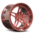 5 spoke zr 1 rims for sale with polished and brushed rose gold.
