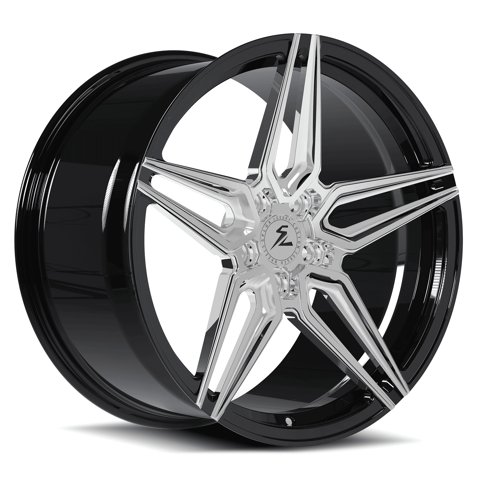 5-spoke Mercedes 17in wheels in silver and black.c6 corvette 5 spoke rims bronze machined lip available in 16-26 inches.