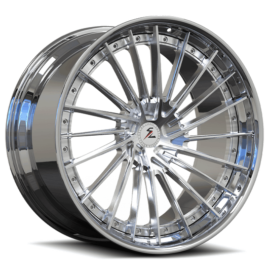 amg gts wheels in chrome and silver,18 inch,custom forged 2-piece multi-spoke wheels by Splux SA-04,perfect aftermarket rims