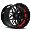 VW Beetle Deep Dish Wheels – Red/Black Finish. Perfect Fitment with Fully Forged Wheels for Maximum Strength and Lightness.