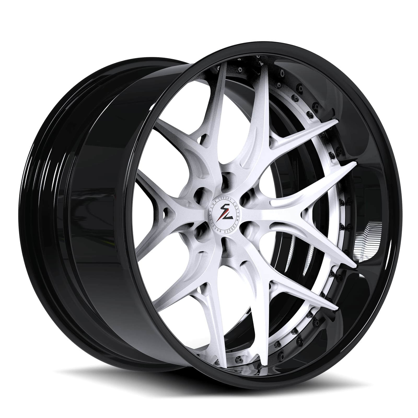 Deep dish 6-lug wheels, custom-made per order for any truck. Finish options include white, chrome, black, and bronze in 17-26 inch.