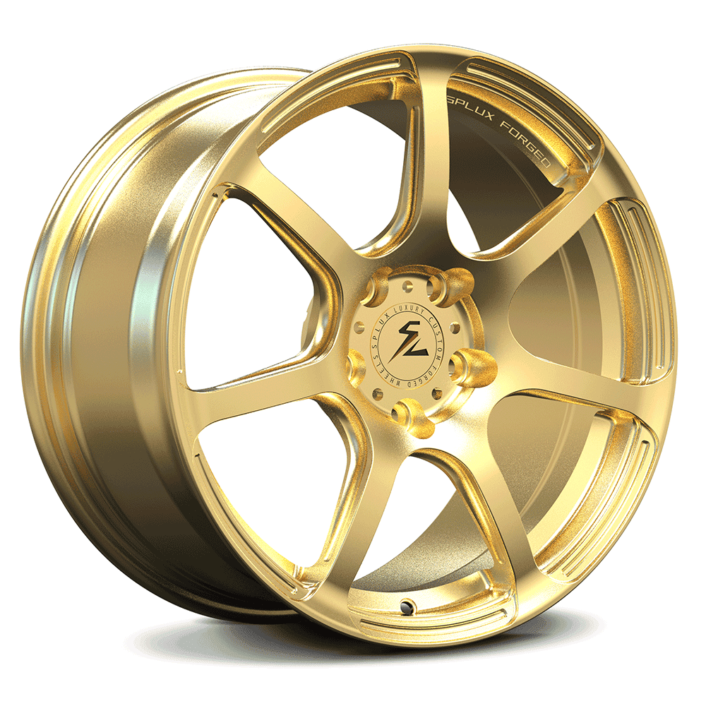 Gold wheels for Subaru with 5x100 17, 18,19-inch.Custom forged monoblock aftermarket rims for WRX, STI,BRZ from Splux.