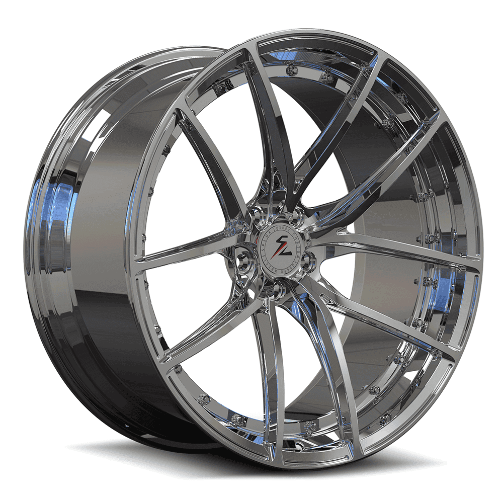 Corvette Black Chrome Wheels with Deep Concave Design. Custom Per Order, Perfect Fitment with Fully Forged Construction.