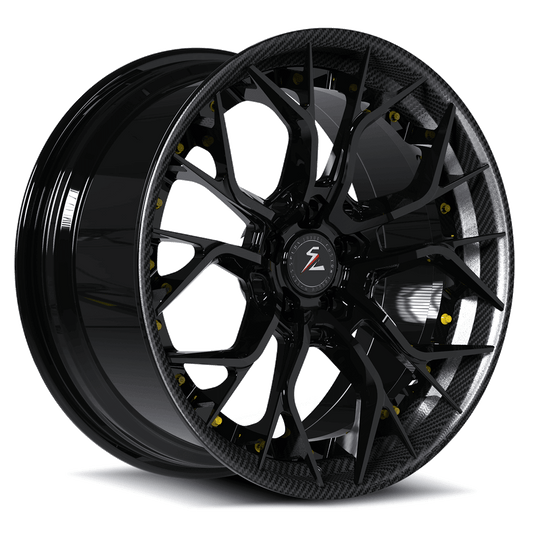 2022,2021 Dodge Challenger custom wheels with black,carbon fiber rims,18inch srt8 forged deep dish wheels from Splux SA-06.