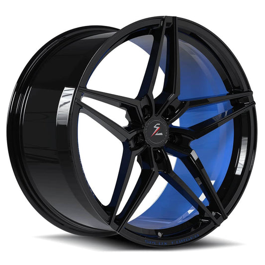 Splux SC-03M c8 Corvette wheels in rapid blue,concave,custom forged monoblock, perfect for Corvette C8 widebody or OEM size.