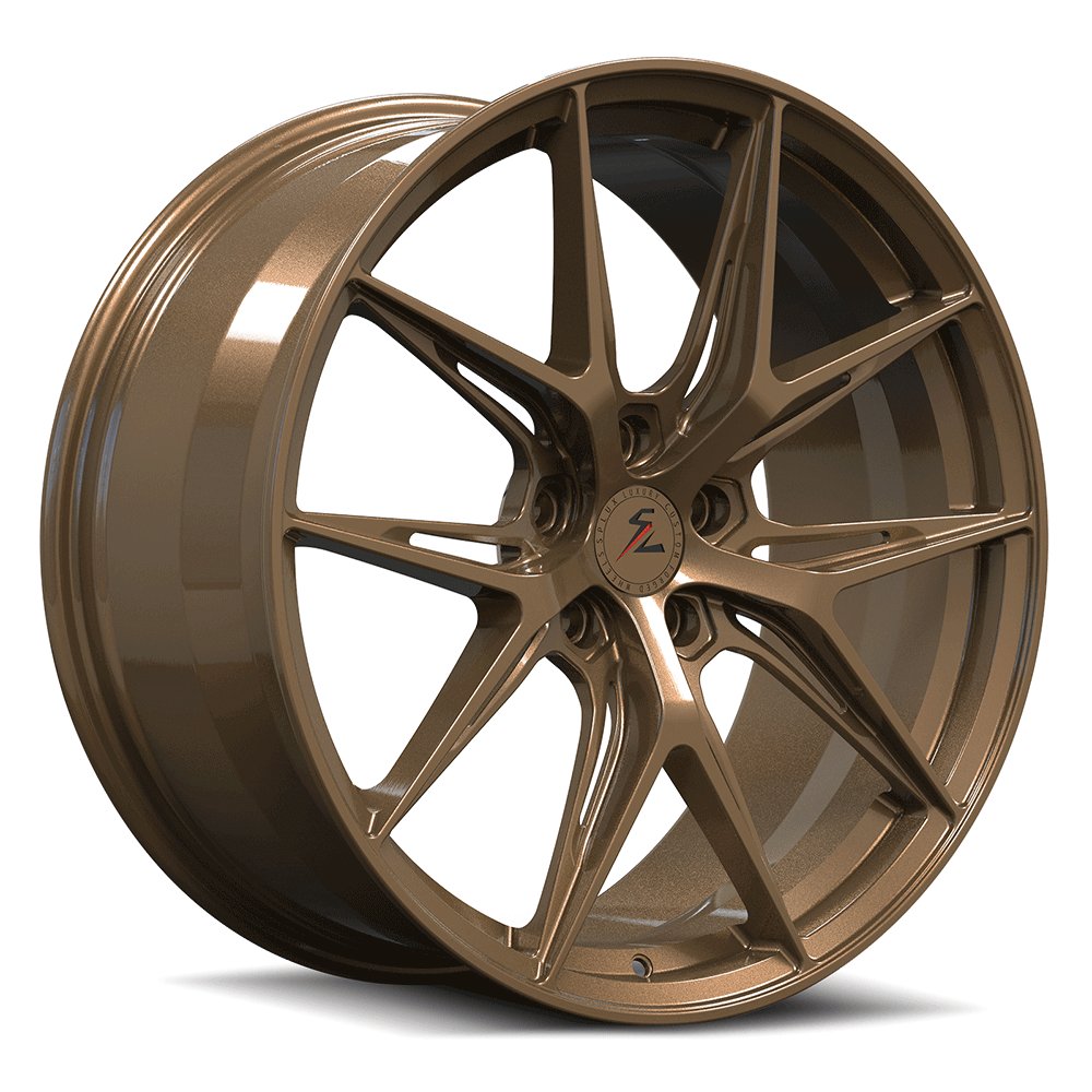 Lightweight car wheels in bronze, available in 5x112, 5x114.3, from 16-26 inch.Mclaren super lightweight wheel from Splux.