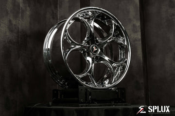 Upgrade your C8 with Splux SD-03 black aftermarket wheels in 20/21-inch sizes, featuring a sleek chrome finish for a bold look.