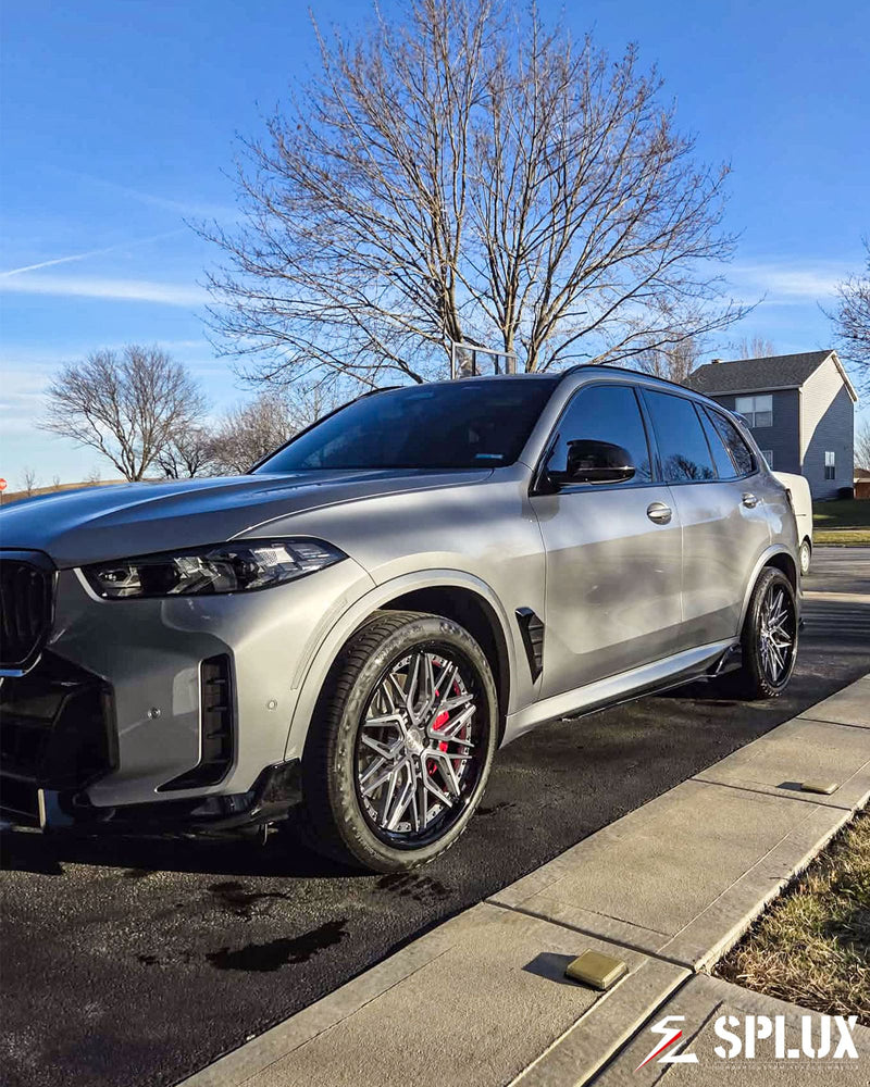 bmw x5 wheels front three-quarter view on Brooklyn Gray Metallic 2025 BMW X5