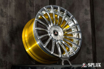 Custom forged 2-piece silver or gold 20-inch concave wheels for 2013 Audi S5, offering luxury aftermarket rims.