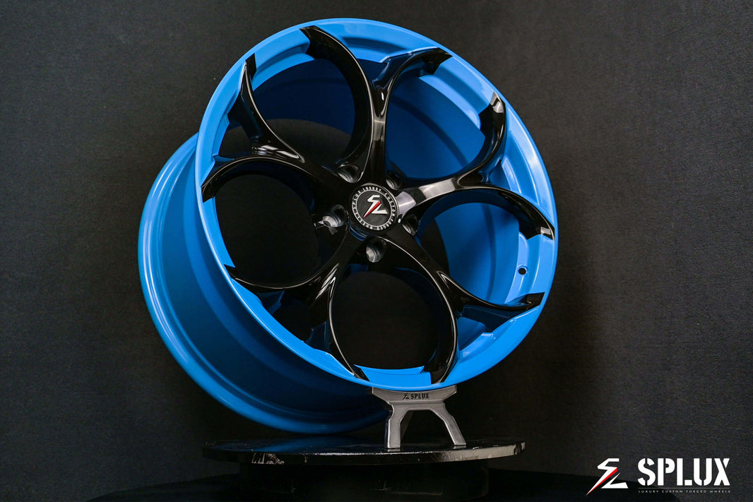 Blue Custom Rims Custom Blue Wheels: Forged Monoblock. 2/3-Piece Aftermarket - Splux ...