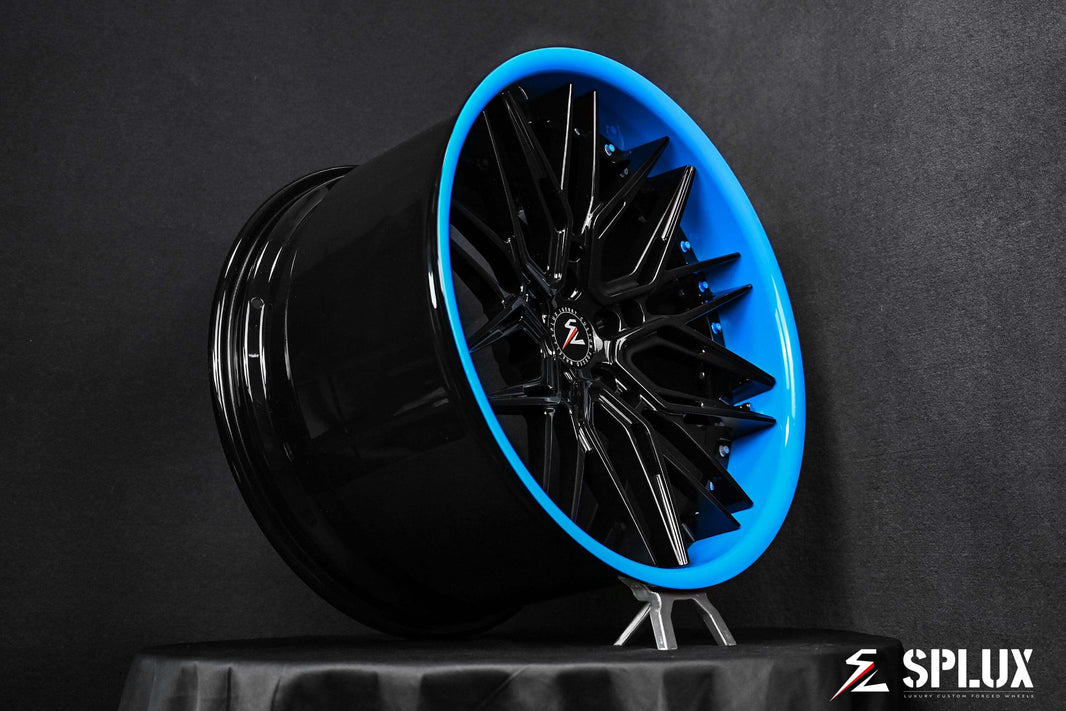 Blue Custom Rims Custom Blue Wheels: Forged Monoblock. 2/3-Piece Aftermarket - Splux ...