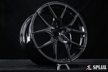 2017 corvette grand sport aftermarket wheels on a C7 Grand Sport with SC-04M forged monoblock wheels in piano black