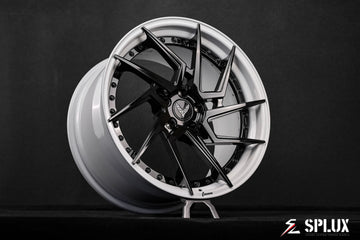 SA-03 forged wheels on 2021 Corvette C8 Stingray wheels full body side profile view