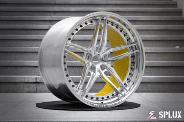 Corvette z06 aftermarket wheels on a 2026 Corvette C8 Z06 with SA-01 forged 2-piece wheels and polished spokes
