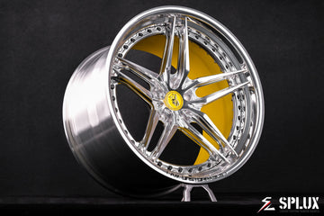 2026 z06 wheels on a 2026 Corvette C8 Z06 with SA-01 2-piece forged wheels and polished aluminum spokes