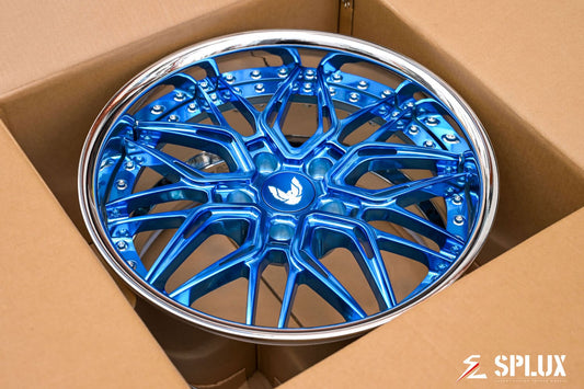 Front angle of SD-01 forged deep dish 18x9 wheels on 2001 Pontiac Firebird WS6 – design your own wheels