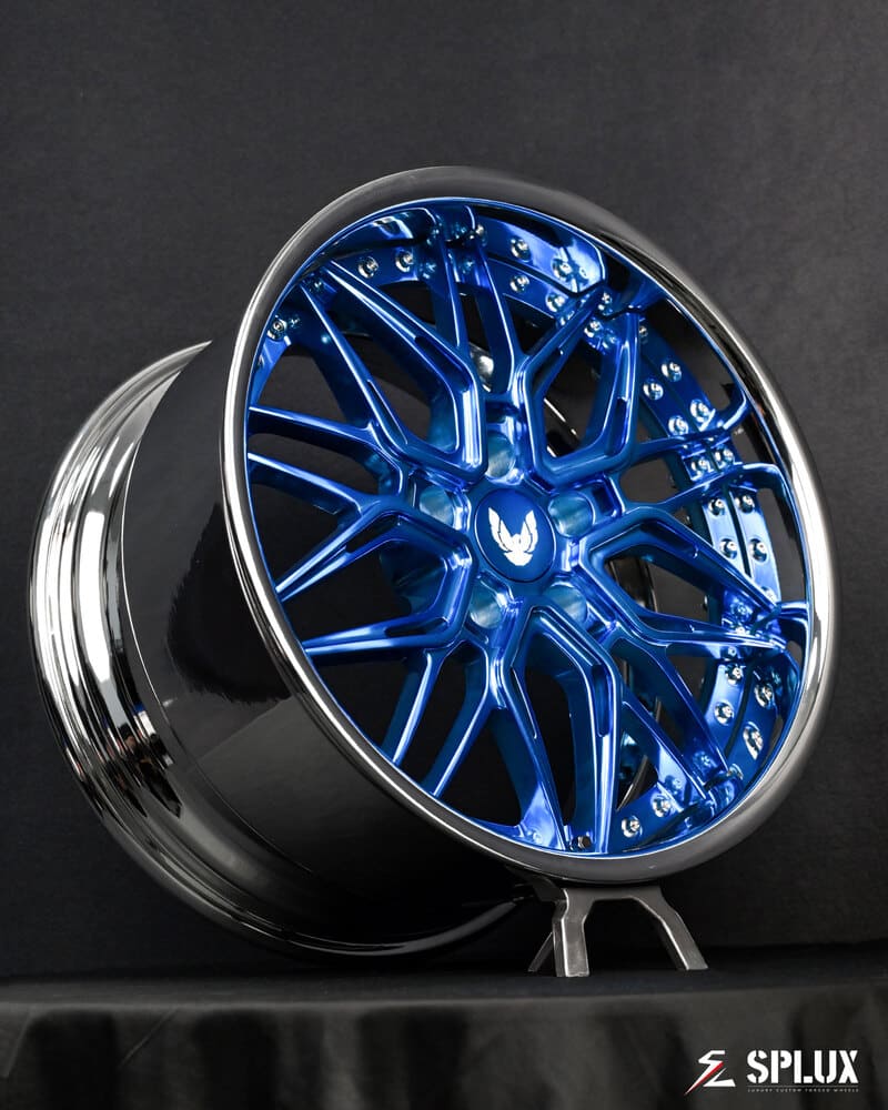 Polished chrome SD-01 forged deep dish wheels on 2001 Trans Am WS6