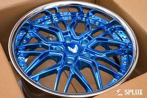 Rear view showing SD-01 18x10.5 Pontiac Firebird 2001 new rims custom forged