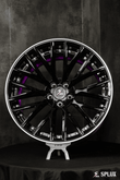 Splux SL-C22 custom forged 2-piece black and purple concave 20-inch luxury wheels for custom 2009 Audi A5