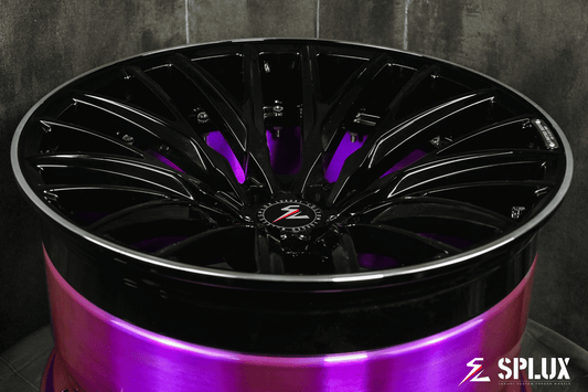 Splux SL-C22 custom forged 2-piece black and purple concave 20-inch luxury Audi wheels for 2009 A5 aftermarket rims