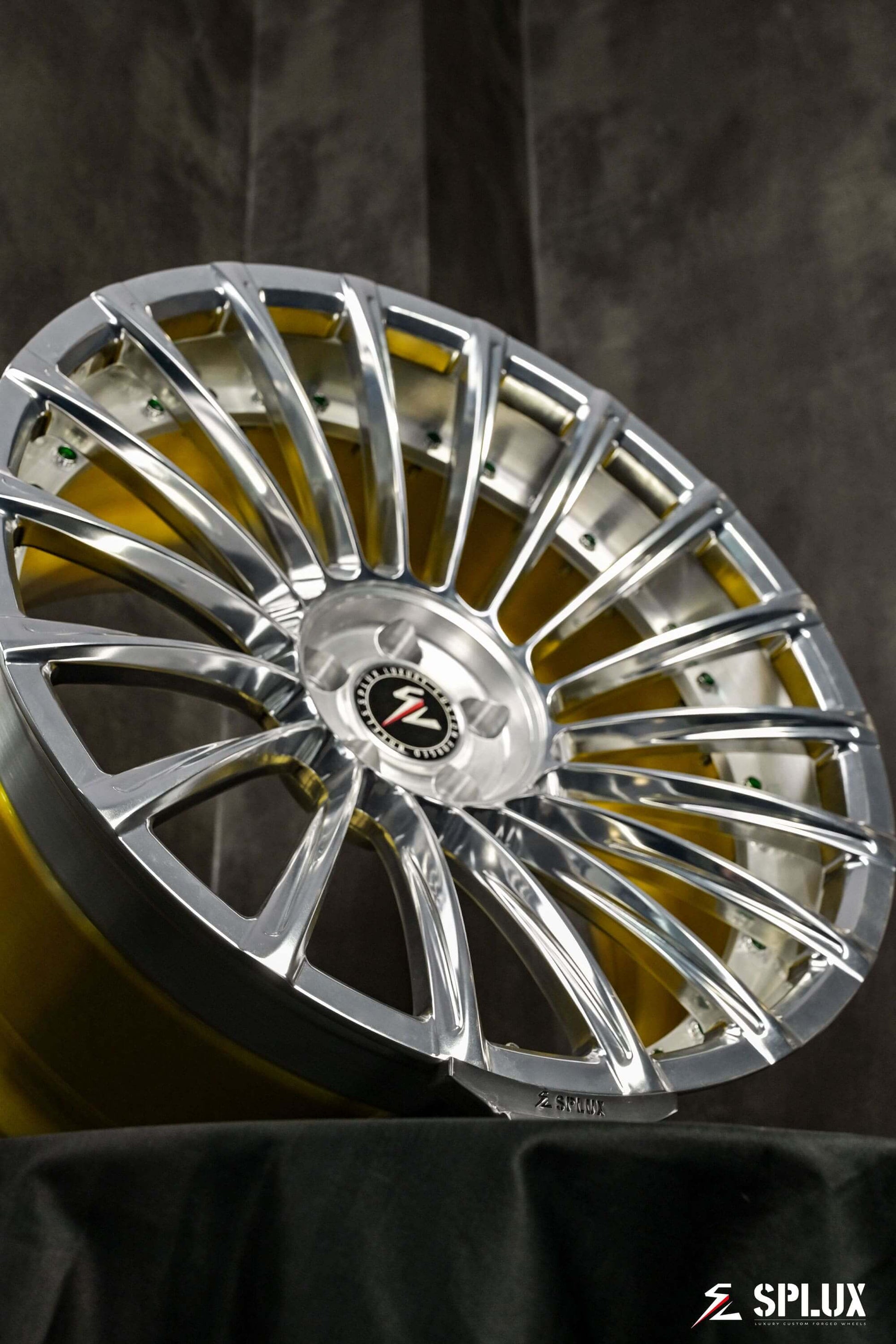 Luxury custom forged 2-piece silver or gold concave wheels for 2013 Audi S5, featuring 20-inch aftermarket rims.