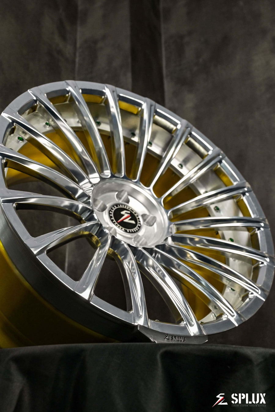 Luxury custom forged 2-piece silver or gold concave wheels for 2013 Audi S5, featuring 20-inch aftermarket rims.