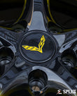Detail shot of SD-03 deep dish forged wheel for 2014 C7 Corvette in custom finish.