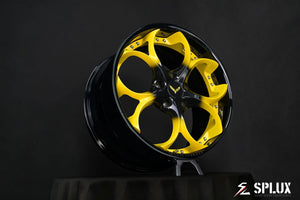 Profile angle of SD-03 2-piece deep dish wheel for C7 Corvette in 18x8.5 and 19x10.