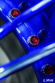 Splux SL-C19 20inch blue and silver concave custom forged 2-piece aftermarket rims for 2015 BMW M4 GTS.