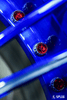 Splux SL-C19 20inch blue and silver concave custom forged 2-piece aftermarket rims for 2015 BMW M4 GTS.