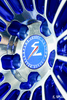 Splux SL-C19 blue and silver 20inch concave custom forged 2-piece aftermarket wheels for 2015 BMW M4 GTS.