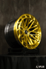 2015 M5 wheels for sale, 20-inch, concave gold and black, custom forged 2-piece aftermarket rims for BMW by Splux.