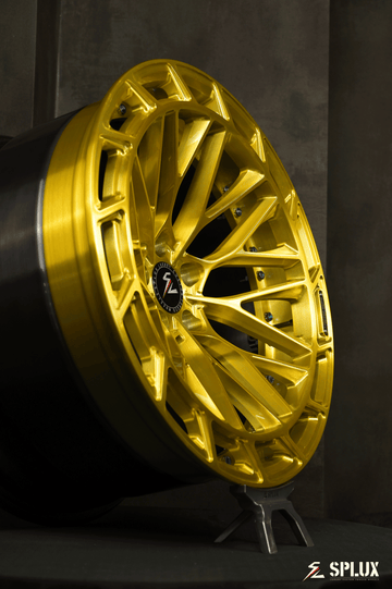 2015 E39 M5 wheels by Splux, 20-inch, concave, luxury gold and black, custom forged 2-piece aftermarket rims for BMW.