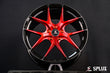 Side profile of Corvette C7 forged wheels SL-04 1-piece lightweight red finish