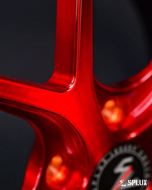 Close-up of SL-04 forged Y-spoke wheel design for 2017 Corvette C7 Z51