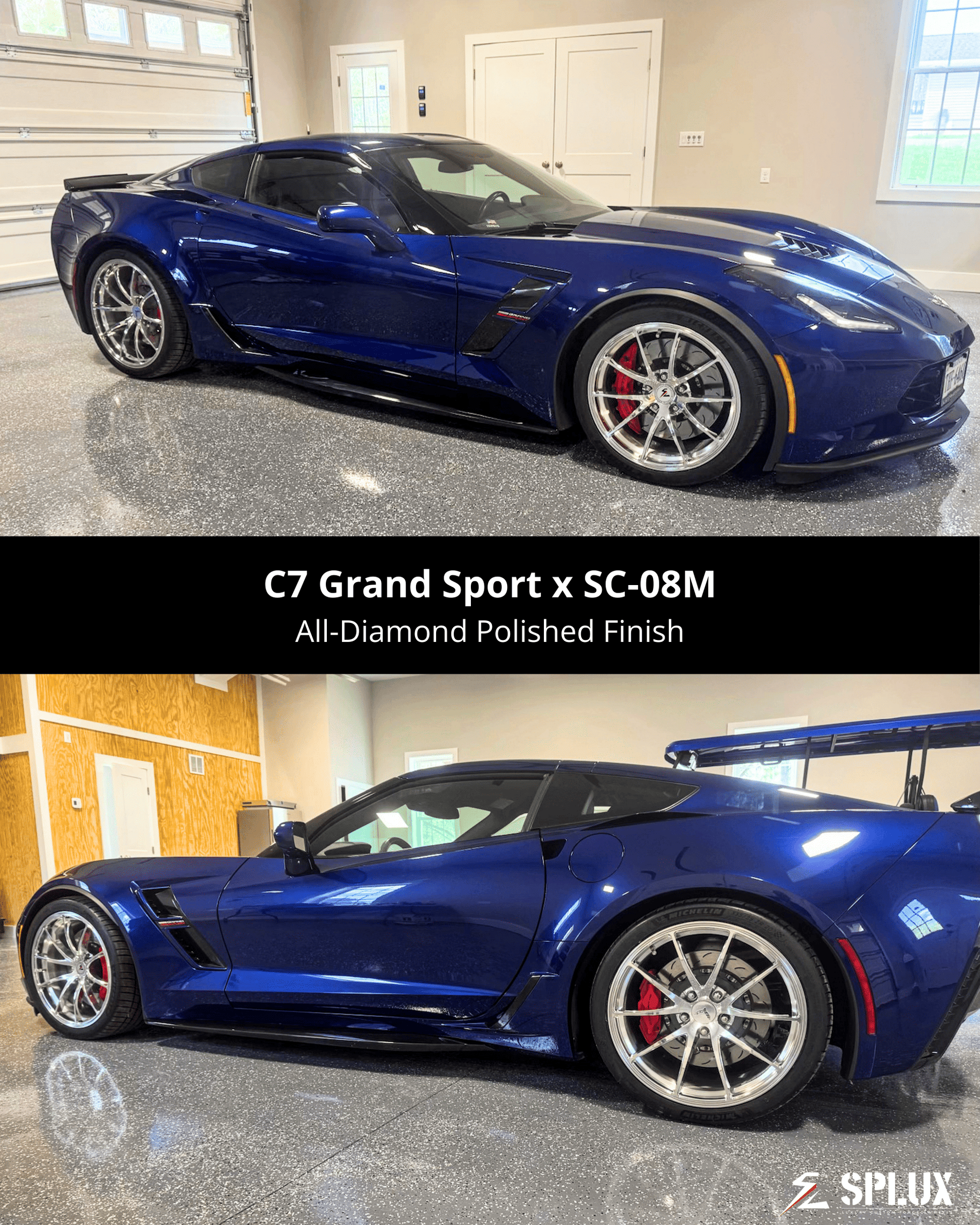SC-08M polished concave forged monoblock rims for Porsche 911 S - aftermarket wheels