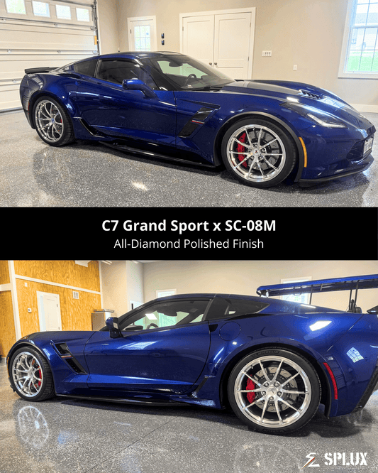 SC-08M polished concave forged monoblock rims for Porsche 911 S - aftermarket wheels