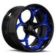 SD-03 deep dish black blue forged wheels - aftermarket rims