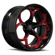 SD-03 deep dish black red forged wheels for 2017 Ford Shelby GT350 - aftermarket rims