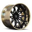 SD-08 black gold deep dish forged wheels for Ram 2500 - custom aftermarket rims