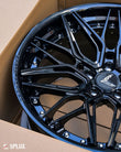 Side profile showing SC-02 forged 2-piece concave wheels on Corvette C8 Convertible