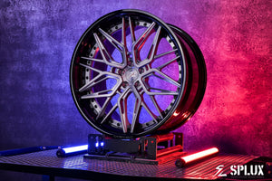BMW X5 custom forged wheels SD-01 transparent gray spoke detail