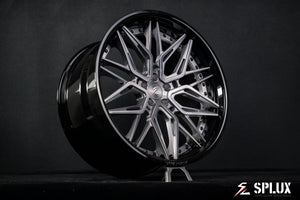 BMW X5 custom forged wheels SD-01 staggered 22 inch fitment side profile
