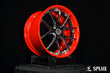 Custom SC-04 forged concave 2-piece rims in chrome red for 2025 Corvette C8 – design your own wheels