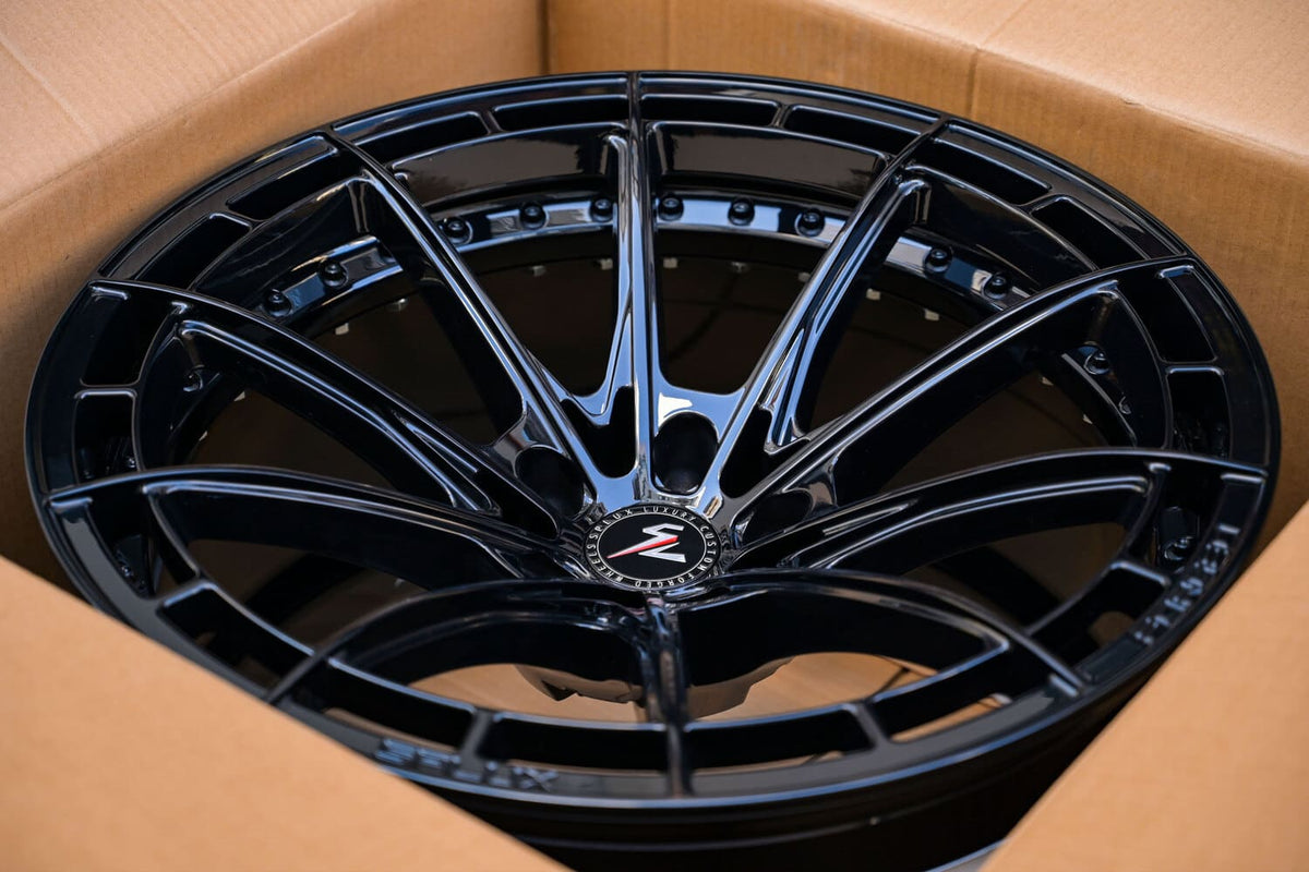 Front angle of SL-C07 20x10 forged concave wheels on 2025 Corvette Z06 – custom design your own wheels