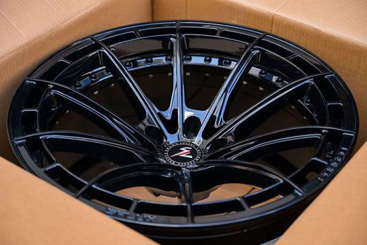 Front angle of SL-C07 20x10 forged concave wheels on 2025 Corvette Z06 – custom design your own wheels