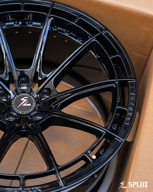 SL-C07 custom silver finish Z06 rims in 20x10 and 21x13 for 2025 Corvette Z06 build