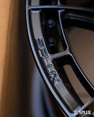 Close-up of Corvette Z06 wheels SL-C07 forged 2-piece concave design – design your own wheels