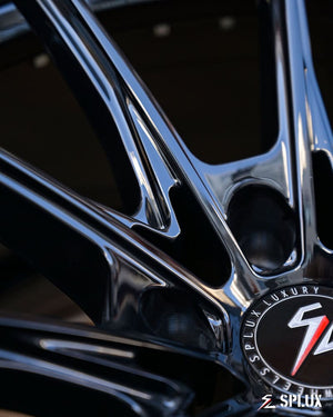 Side profile of 2025 Corvette Z06 with SL-C07 forged concave wheels installed