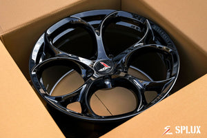 Side profile of SC-07M concave forged wheel for C8 Corvette Z51, custom 20x11 fitment.